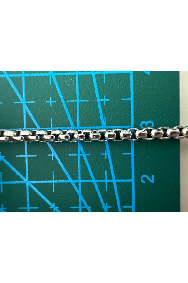 Çelik Erkek Bileklik Gümüş Örme Zincir 3mm